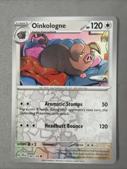 Pokemon TCG * Journey Together 140/159 Oinkologne Uncommon REVERSE HOLO * NM - Image 1