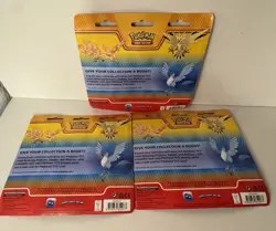 Lot Of 3 - Pokemon TCG: Enhanced 2-Pack Blister Pack Articuno, Zapdos, & Moltres - Image 2