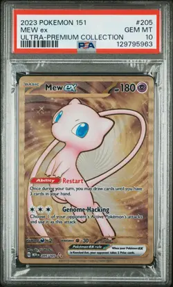 2023 Pokemon Scarlet & Violet English 151 UPC Gold Metal: Mew Ex #205 PSA 10 - Image 1