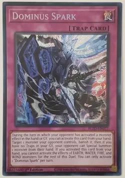Dominus Spark BLZD-EN077 Blazing Dominion 1st Edition Secret Rare Lightly Played - Image 1