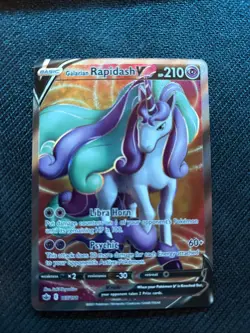 Galarian Rapidash V 167/198 Chilling Reign Full Art Ultra Rare Pokemon Card NM - Image 1