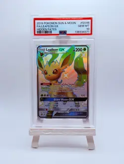 Pokemon EN Leafeon SV46/SV94 PSA 10 Hidden Fates Shiny Folipurba Card - Image 1