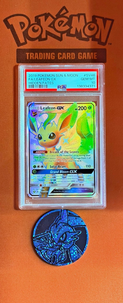 Pokemon EN Leafeon SV46/SV94 PSA 10 Hidden Fates Shiny Folipurba Card - Image 2