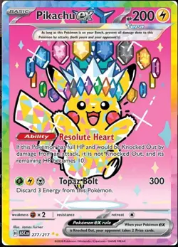 Pokemon Card - Pikachu ex Ascended Heroes 277/217 SIR Special Illustration Rare - Image 1