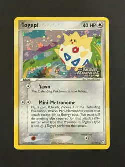 Pokemon TCG Togepi 50/109 Team Rocket Returns Reverse Holo Stamped - Image 1