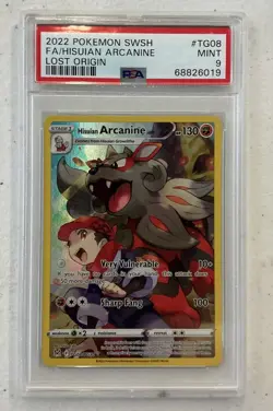 PSA 9 Hisuian Arcanine 2022 Pokemon SWSH Lost Origin Trainer Gallery TG08/TG30 - Image 1