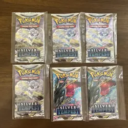 Pokemon Sword & Shield Silver Tempest Sealed Booster Packs 6 Packs New - Image 1