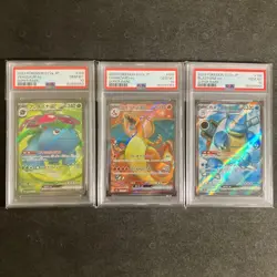 PSA 10 Venusaur Charizard Blastoise ex SR 151 Sequential Pokemon - Image 1