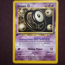 Pokemon 1st Edition Unown M 49/75 Neo Discovery Unown O 69/75 Pokemon Cards - Image 2