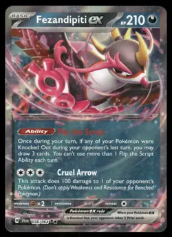 Pokemon Cards Fezandipiti ex 038/064 Shrouded Fable Double Rare NM - Image 1