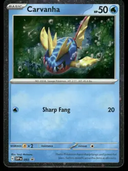 Pokemon Cards Carvanha 093 Scarlet & Violet Promo Holo Promo NM *1 - Image 1