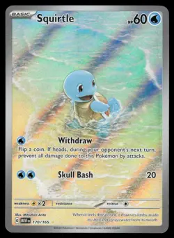 Pokemon Cards Squirtle 170/165 151 Illustration Rare NM *3 - Image 1