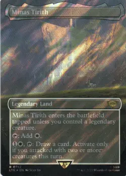 MTG: TLotR: Surge Foil Borderless Minas Tirith: Lightly Played Condition - Image 1