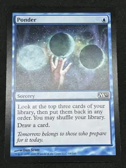 Magic the Gathering MTG Ponder Blue M10 Common - Image 1