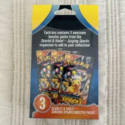 Pokemon Scarlet & Violet Surging Sparks Booster Packs 3-Pack Pikachu English - Image 2