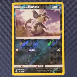 Alolan Rattata 76/149 - Sun & Moon - Common Reverse Holo Pokemon Card - NM - Image 1