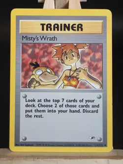 Misty's Wrath 114/132 Uncommon Gym Heroes Pokemon LP - Image 1