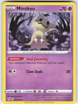 Mimikyu 081/189 Rare Darkness Ablaze Pokemon Near Mint - Image 1