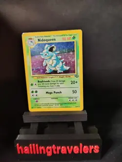 Nidoqueen 12/130 Holo Rare Base Set 2 Pokemon Holo Heavily Played - Image 1