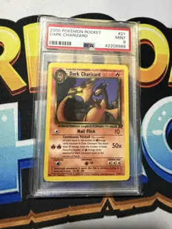 PSA 9 Dark Charizard 21/82 Non Holo Team Rocket 2000 English Pokemon - Image 1
