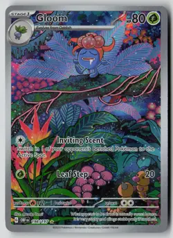 Gloom 198/197 Illustration Rare Obsidian Flames Pokemon NM - Image 1