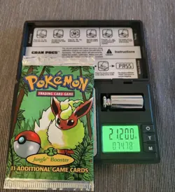 HEAVY 21.200g Pokemon Jungle Unlimited Booster Pack Flareon Artwork - Sealed - Image 1