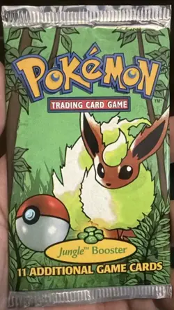 HEAVY 21.200g Pokemon Jungle Unlimited Booster Pack Flareon Artwork - Sealed - Image 2