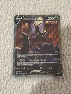 Pokemon Umbreon V Full Art Single Strike Holo Ultra Rare 189/203 Evolving Skies - Image 1