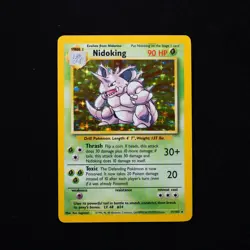 Nidoking 11/102 LP Base Set Unlimited Holo Rare Vintage Pokemon TCG 1999 - Image 1