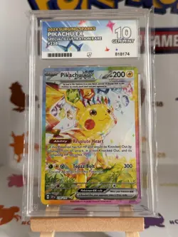 Pikachu 238/191 SIR Pokemon Card S&V Surging Sparks ACE 10 PERFECT SUBGRADES - Image 2