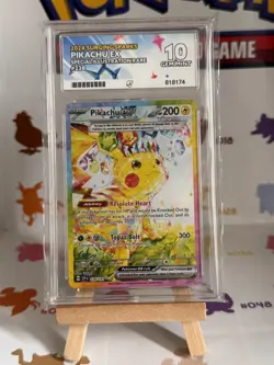 Pikachu 238/191 SIR Pokemon Card S&V Surging Sparks ACE 10 PERFECT SUBGRADES - Image 3