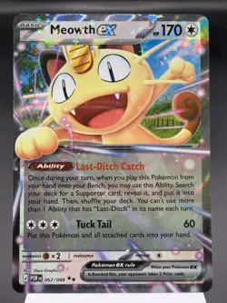 Meowth ex 062/088 - Ultra Rare Holo - Perfect Order Pokemon Card MINT - Image 1