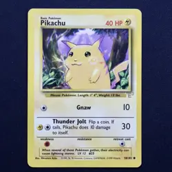 Pikachu 58/102 E3 Stamp Promo WOTC Base Set LP Vintage Pokemon Card - Image 1