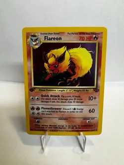 Pokemon Card Flareon 3/64 1st Edition Jungle Holo Rare WOTC 💎NM💎 - Image 1
