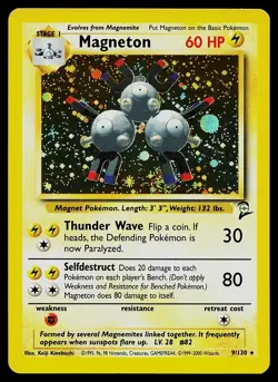 Pokemon Card - Magneton Base Set 2 9/130 Holo Rare - Image 1
