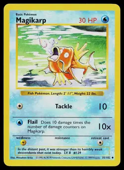 Pokemon Card - Magikarp Base Set Shadowless 35/102 Uncommon - Image 1