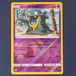 Alolan Grimer 57/149 - Sun & Moon - Common Reverse Holo Pokemon Card - NM - Image 1