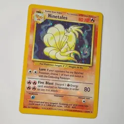 Base Set Ninetales Holo Bleed Error Pokemon TCG Misprint Pokemon Card WOTC MP - Image 1