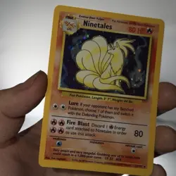 Base Set Ninetales Holo Bleed Error Pokemon TCG Misprint Pokemon Card WOTC MP - Image 3