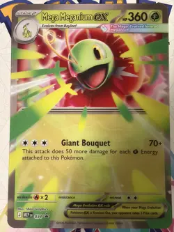 Mega Meganium ex 034 Jumbo Cards Holo MEP Black Star Promo Lenticular - Image 1