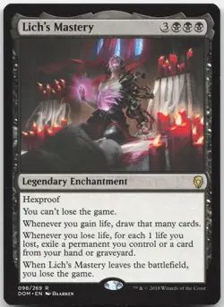 Lich's Mastery - Dominaria - Rare - Magic: The Gathering - Image 1