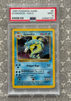 1999 Pokemon Game Gyarados Holo #6 PSA 9 MINT - Image 1