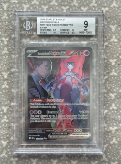 Pokemon BGS MINT 9 Rocket's Mewtwo Special Illustration Rare Destined Rivals - Image 1
