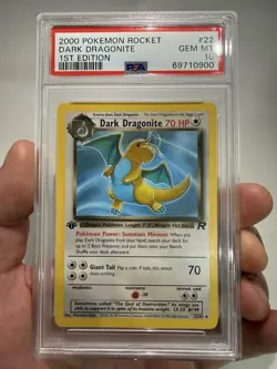 Pokemon TCG 1st Edition Dark Dragonite Team Rocket (2000, 22/82) PSA 10 Gem Mint - Image 2