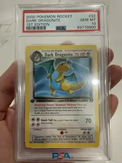 Pokemon TCG 1st Edition Dark Dragonite Team Rocket (2000, 22/82) PSA 10 Gem Mint - Image 4