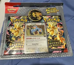 Pokemon TCG Ascended Heroes 2 Pack Blister Larry Komala Promo Sealed - Image 1