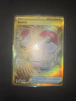 Pokemon TCG Full Holo Switch Trainer Card 206/165 Hyper Rare - Image 1