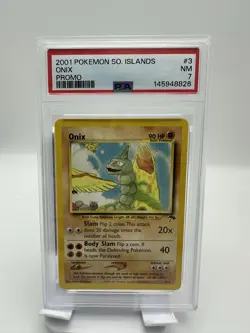 Pokemon TCG Onix Vintage 3/18 Promo Southern Islands Low Pop PSA 7 - Image 1
