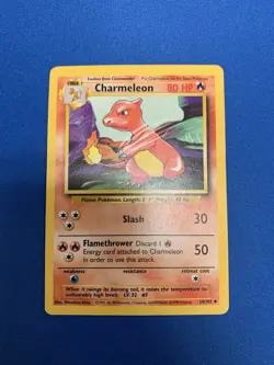 Charmeleon 24/102 Base Set Series Uncommon 1999 Pokemon Card TCG WOTC LP-NM - Image 1