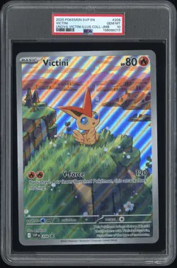 2025 POKEMON SVP EN-SV BLACK STAR PROMO #208 VICTINI PSA 10 - Image 1